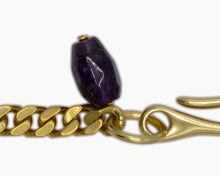 Load image into Gallery viewer, Amethyst Pocket Chain Brass