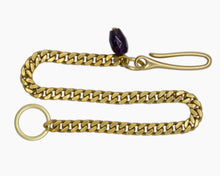Load image into Gallery viewer, Amethyst Pocket Chain Brass