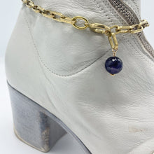 Load image into Gallery viewer, Amethyst BOOT Anklet Brass Chain