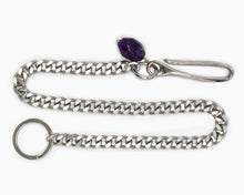 Load image into Gallery viewer, Amethyst Pocket Chain Stainless Steel