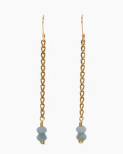 Load image into Gallery viewer, Aquamarine Earrings Brass