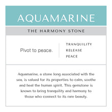 Load image into Gallery viewer, Aquamarine Bracelet Brass Curb Chain