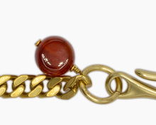 Load image into Gallery viewer, Carnelian Pocket Chain Brass