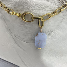 Load image into Gallery viewer, Chalcedony BOOT Anklet Brass Chain
