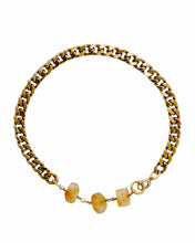 Load image into Gallery viewer, Citrine Necklace Brass Curb Chain