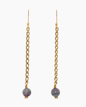 Load image into Gallery viewer, Fluorite Earrings Brass