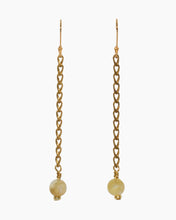 Load image into Gallery viewer, Golden Lepidolite Earrings Brass