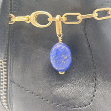 Load image into Gallery viewer, Lapis BOOT Anklet Brass Chain