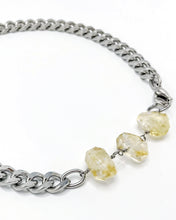 Load image into Gallery viewer, Citrine Necklace Stainless Steel Curb Chain