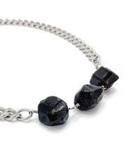 Load image into Gallery viewer, Garnet Necklace Stainless Steel Curb Chain