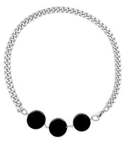 Load image into Gallery viewer, Onyx Necklace Stainless Steel Curb Chain