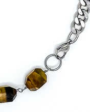 Load image into Gallery viewer, Tiger's Eye Necklace Stainless Steel Curb Chain