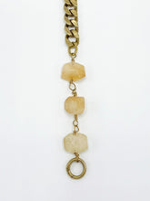 Load image into Gallery viewer, Citrine Necklace Brass Curb Chain
