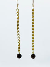 Load image into Gallery viewer, Smoky Quartz Earrings Brass
