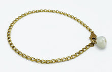 Load image into Gallery viewer, Aquamarine Anklet Brass Chain
