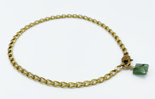 Load image into Gallery viewer, Aventurine Anklet Brass Chain
