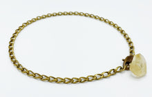 Load image into Gallery viewer, Citrine Anklet Brass Chain
