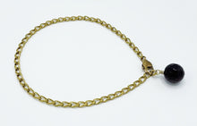 Load image into Gallery viewer, Garnet Anklet Brass Chain
