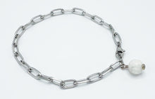 Load image into Gallery viewer, Howlite Anklet Stainless Steel Chain
