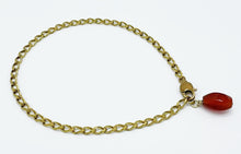 Load image into Gallery viewer, Carnelian Anklet Brass Chain
