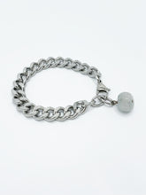 Load image into Gallery viewer, Aquamarine Bracelet Stainless Steel Curb Chain
