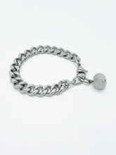 Load image into Gallery viewer, Aquamarine Bracelet Stainless Steel Curb Chain