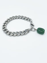 Load image into Gallery viewer, Aventurine Bracelet Stainless Steel Curb Chain