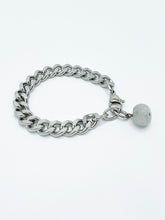 Load image into Gallery viewer, Rose Quartz Bracelet Stainless Steel Curb Chain
