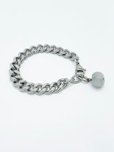 Load image into Gallery viewer, Chalcedony Bracelet Stainless Steel Curb Chain