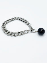 Load image into Gallery viewer, Garnet Bracelet Stainless Steel Curb Chain
