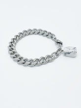 Load image into Gallery viewer, Howlite Bracelet Stainless Steel Curb Chain
