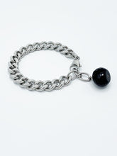 Load image into Gallery viewer, Onyx Bracelet Stainless Steel Curb Chain
