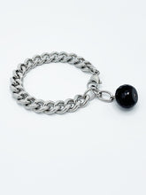 Load image into Gallery viewer, Onyx Bracelet Stainless Steel Curb Chain