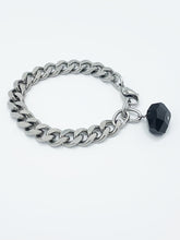 Load image into Gallery viewer, Smoky Quartz Bracelet Stainless Steel Curb Chain
