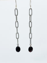 Load image into Gallery viewer, Garnet Earrings Stainless Steel
