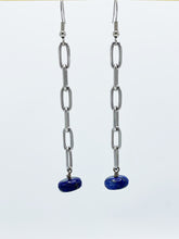 Load image into Gallery viewer, Lapis Earrings Stainless Steel
