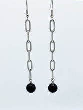 Load image into Gallery viewer, Onyx Earrings Stainless Steel
