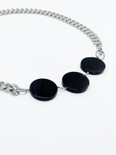 Load image into Gallery viewer, Onyx Necklace Stainless Steel Curb Chain
