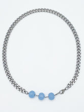 Load image into Gallery viewer, Chalcedony Necklace Stainless Steel Curb Chain
