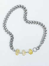 Load image into Gallery viewer, Citrine Necklace Stainless Steel Curb Chain
