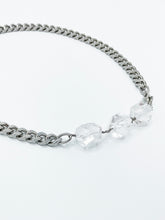 Load image into Gallery viewer, Quartz Crystal Necklace Stainless Steel Curb Chain
