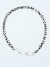 Load image into Gallery viewer, Quartz Crystal Necklace Stainless Steel Curb Chain
