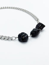 Load image into Gallery viewer, Garnet Necklace Stainless Steel Curb Chain
