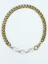 Load image into Gallery viewer, Howlite Necklace Brass Curb Chain
