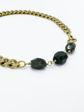 Load image into Gallery viewer, Jade Necklace Brass Curb Chain
