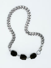 Load image into Gallery viewer, Smoky Quartz Necklace Stainless Steel Curb Chain
