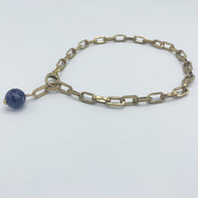 Load image into Gallery viewer, Amethyst BOOT Anklet Brass Chain
