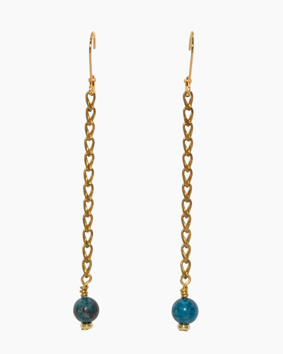 Apatite Earrings Brass
