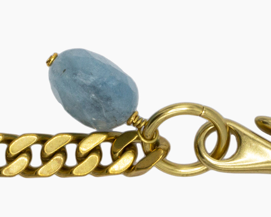 Aquamarine Pocket Chain Brass