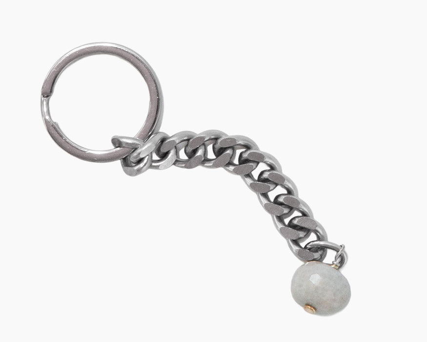 Aquamarine Key Chain Stainless Steel